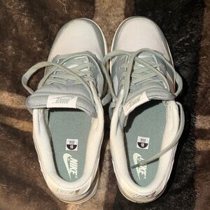 Nike Dunk Gray and White Athletic Shoes